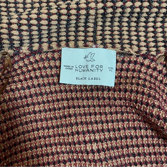 NWT New Love For Humanity Knit Open Front Cardigan Size XL - Picture 14 of 14